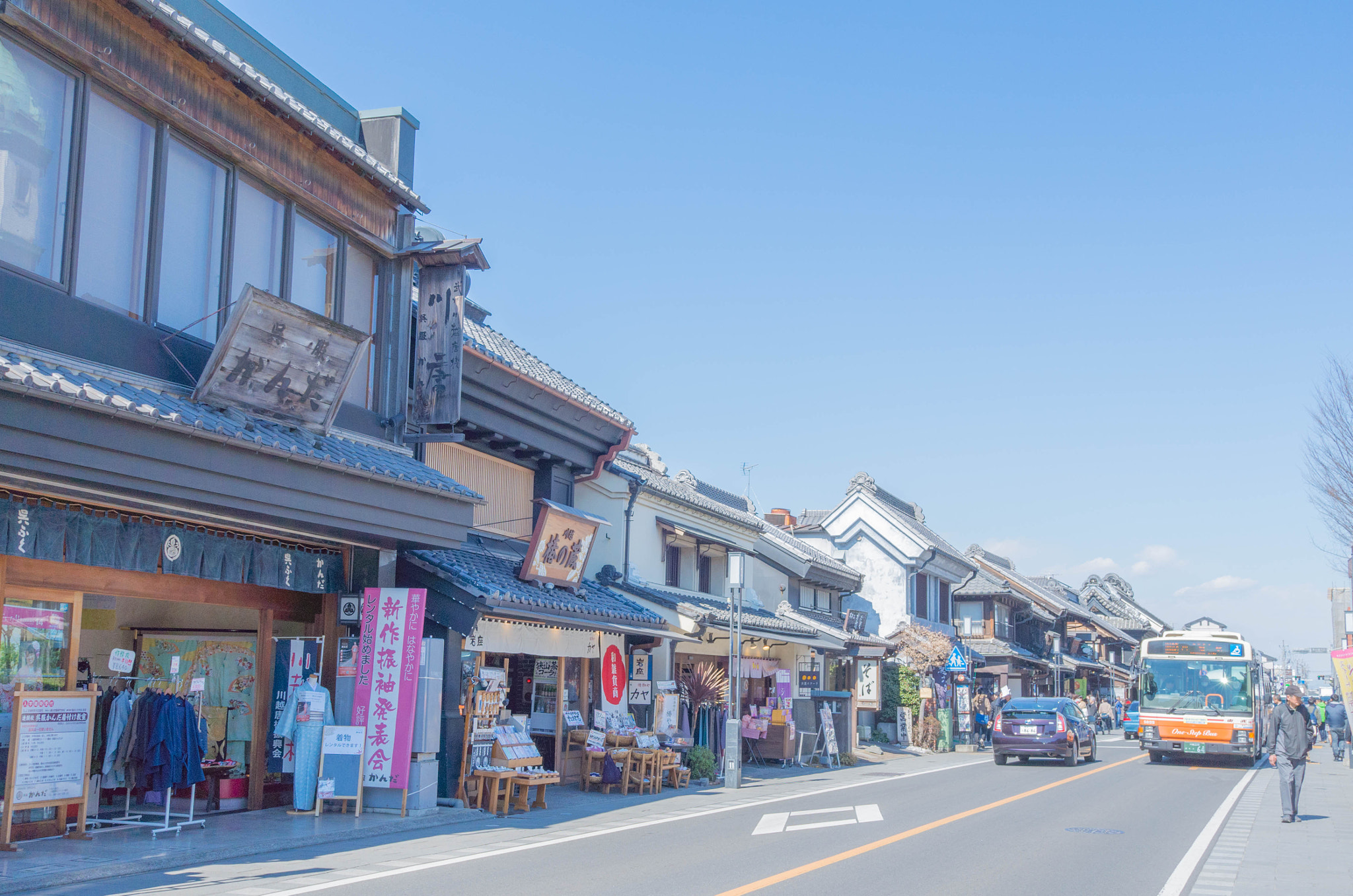 川越の蔵造りの町並み